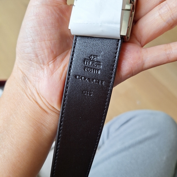 New Coach F66111 Marine Belt With Coach Engraved Buckle - Picture 7 of 7